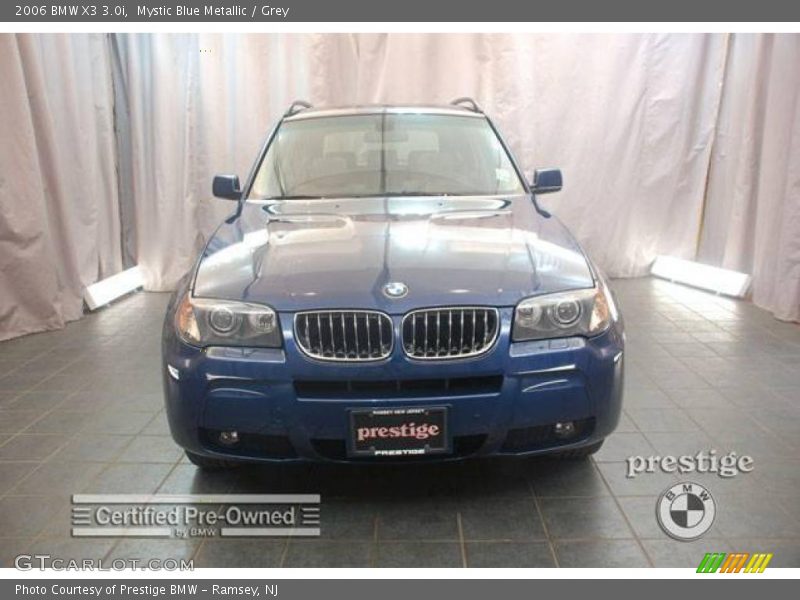 Mystic Blue Metallic / Grey 2006 BMW X3 3.0i
