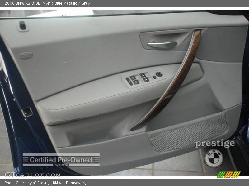 Mystic Blue Metallic / Grey 2006 BMW X3 3.0i