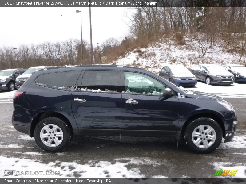 Blue Velvet Metallic / Dark Titanium/Light Titanium 2017 Chevrolet Traverse LS AWD