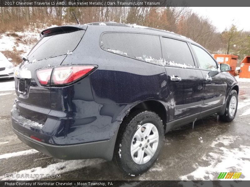 Blue Velvet Metallic / Dark Titanium/Light Titanium 2017 Chevrolet Traverse LS AWD
