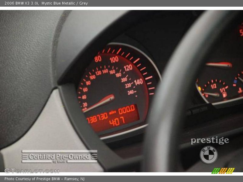 Mystic Blue Metallic / Grey 2006 BMW X3 3.0i