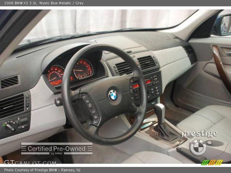 Mystic Blue Metallic / Grey 2006 BMW X3 3.0i
