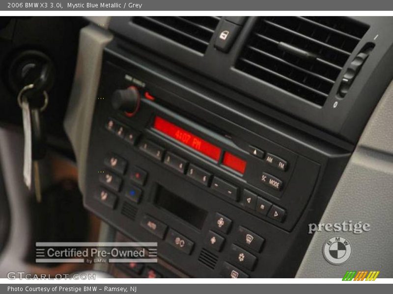 Mystic Blue Metallic / Grey 2006 BMW X3 3.0i