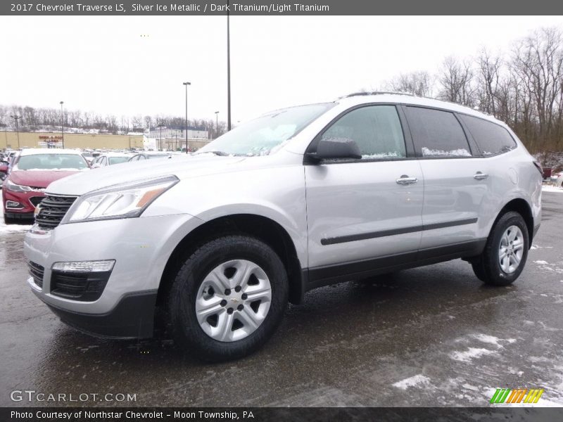 Silver Ice Metallic / Dark Titanium/Light Titanium 2017 Chevrolet Traverse LS