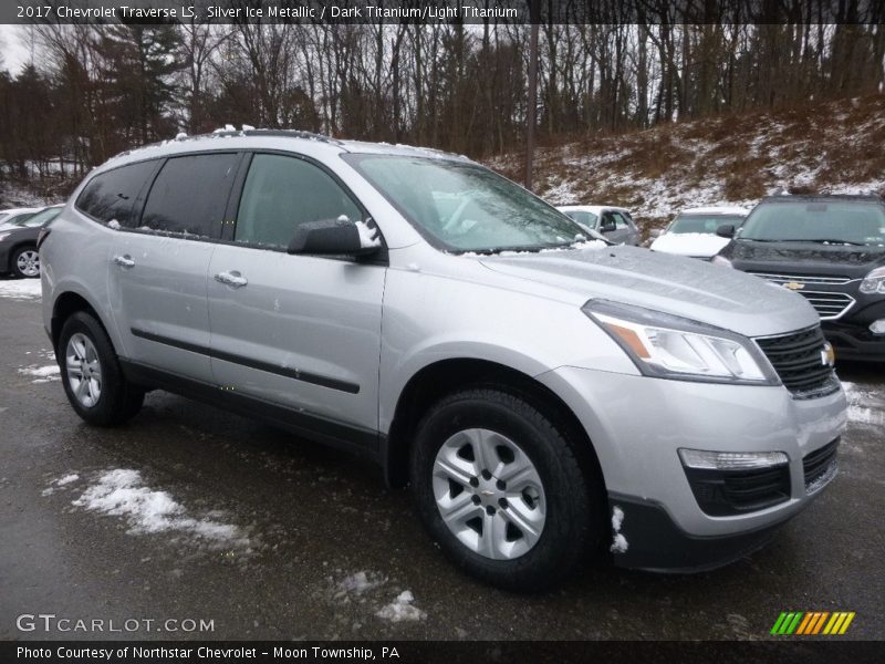 Silver Ice Metallic / Dark Titanium/Light Titanium 2017 Chevrolet Traverse LS