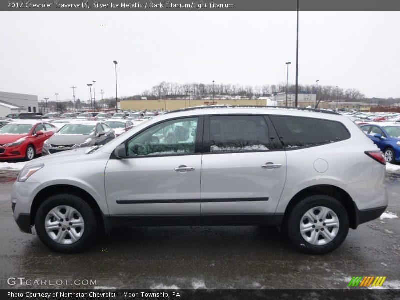 Silver Ice Metallic / Dark Titanium/Light Titanium 2017 Chevrolet Traverse LS