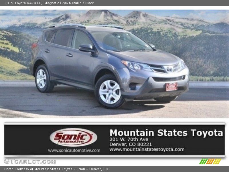 Magnetic Gray Metallic / Black 2015 Toyota RAV4 LE