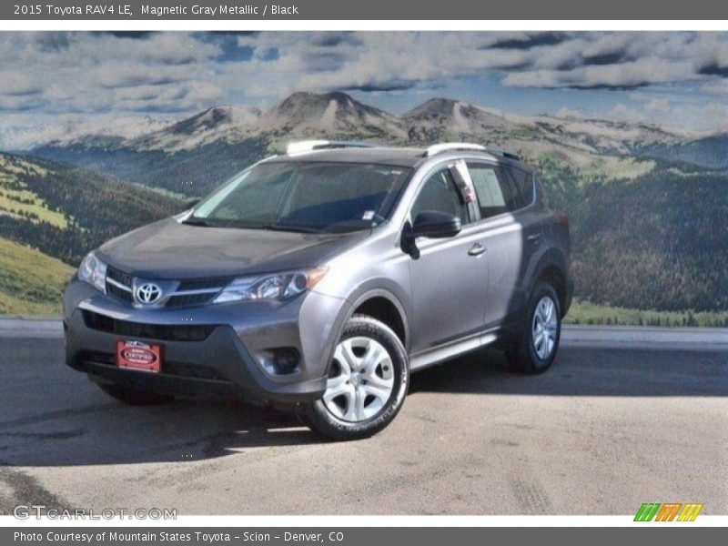 Magnetic Gray Metallic / Black 2015 Toyota RAV4 LE