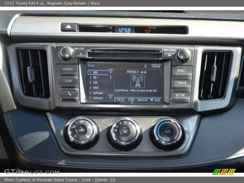 Magnetic Gray Metallic / Black 2015 Toyota RAV4 LE