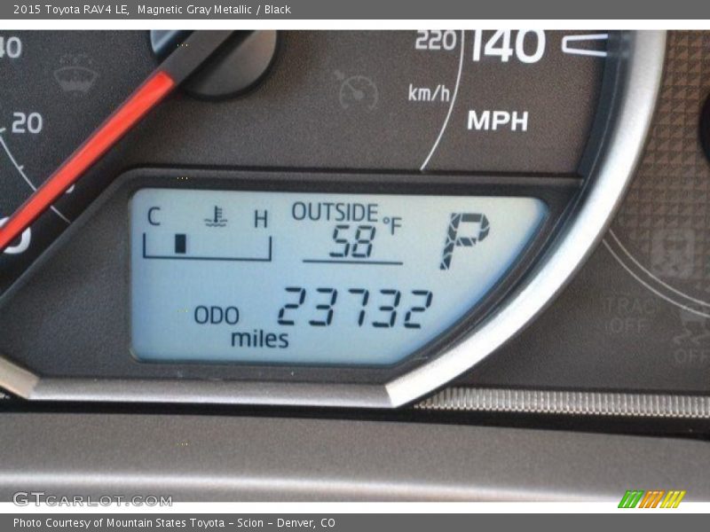 Magnetic Gray Metallic / Black 2015 Toyota RAV4 LE