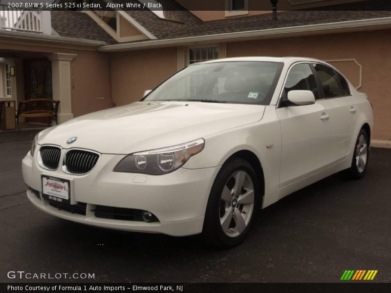 Alpine White / Black 2007 BMW 5 Series 525xi Sedan