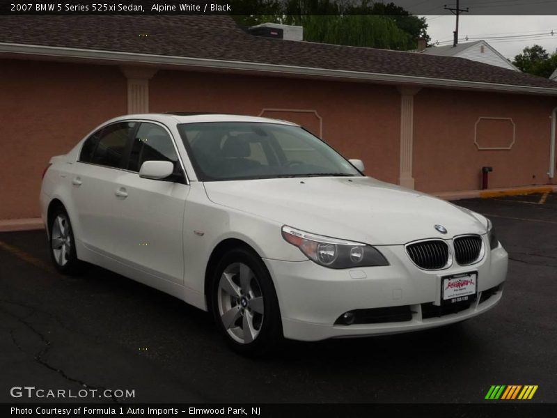 Alpine White / Black 2007 BMW 5 Series 525xi Sedan