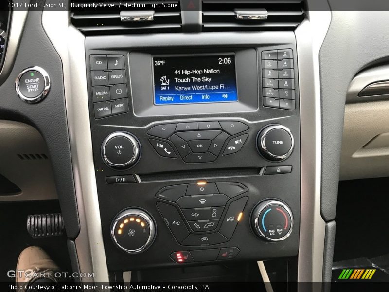 Burgundy Velvet / Medium Light Stone 2017 Ford Fusion SE