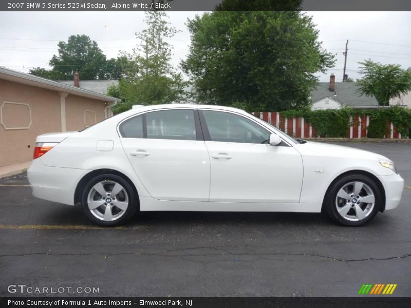 Alpine White / Black 2007 BMW 5 Series 525xi Sedan