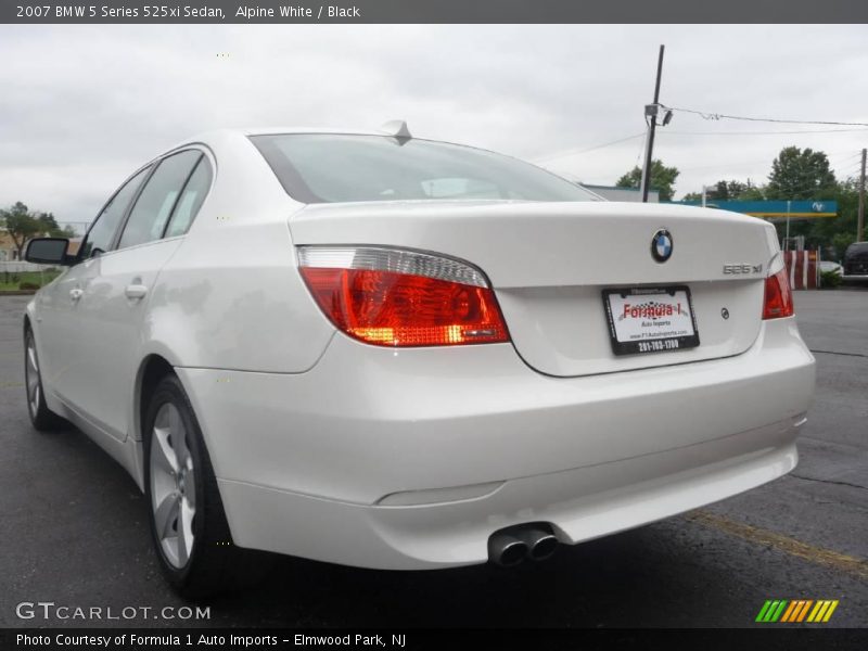 Alpine White / Black 2007 BMW 5 Series 525xi Sedan