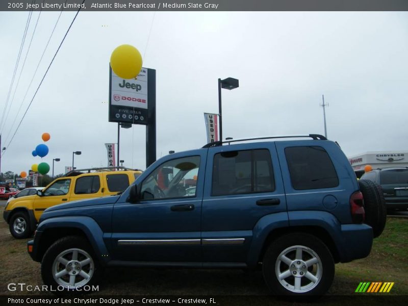 Atlantic Blue Pearlcoat / Medium Slate Gray 2005 Jeep Liberty Limited