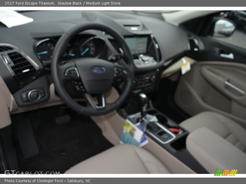 Shadow Black / Medium Light Stone 2017 Ford Escape Titanium