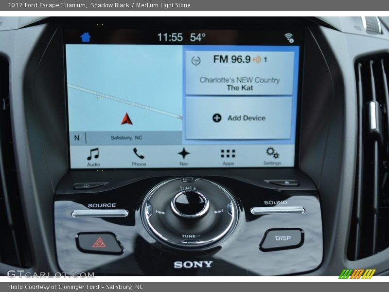 Shadow Black / Medium Light Stone 2017 Ford Escape Titanium