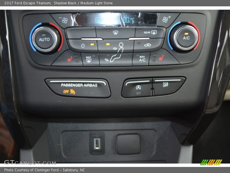 Shadow Black / Medium Light Stone 2017 Ford Escape Titanium