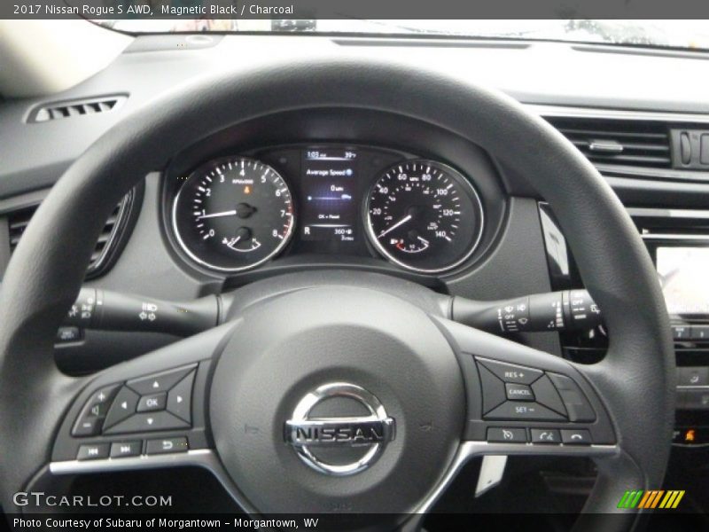 Magnetic Black / Charcoal 2017 Nissan Rogue S AWD