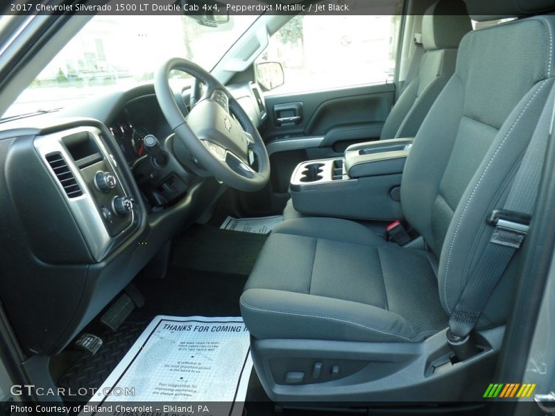 Pepperdust Metallic / Jet Black 2017 Chevrolet Silverado 1500 LT Double Cab 4x4