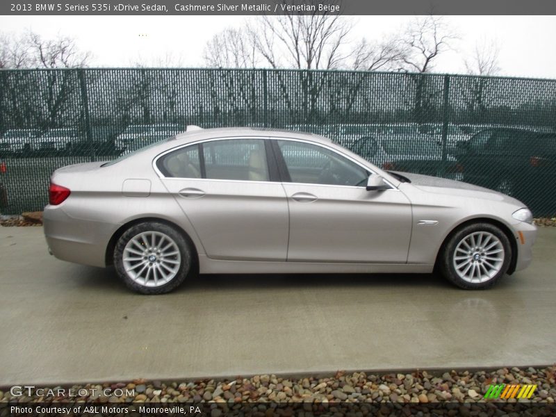 Cashmere Silver Metallic / Venetian Beige 2013 BMW 5 Series 535i xDrive Sedan