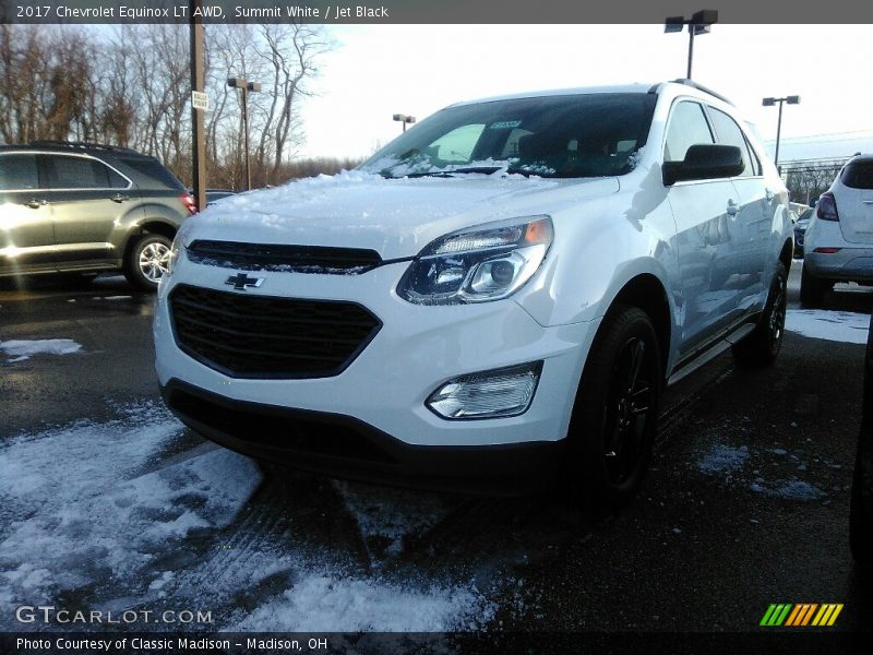 Summit White / Jet Black 2017 Chevrolet Equinox LT AWD