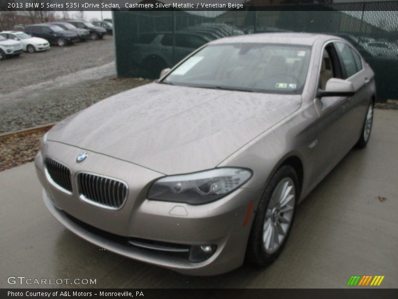 Cashmere Silver Metallic / Venetian Beige 2013 BMW 5 Series 535i xDrive Sedan