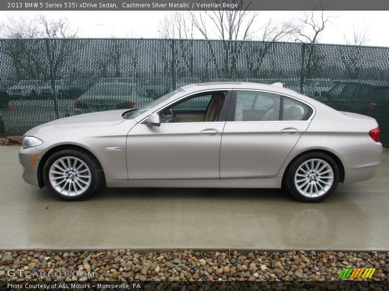 Cashmere Silver Metallic / Venetian Beige 2013 BMW 5 Series 535i xDrive Sedan