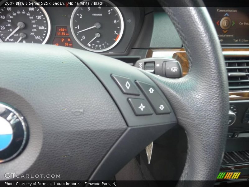Alpine White / Black 2007 BMW 5 Series 525xi Sedan