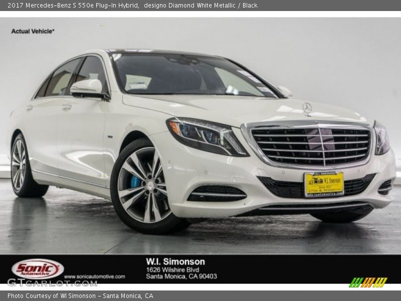 designo Diamond White Metallic / Black 2017 Mercedes-Benz S 550e Plug-In Hybrid