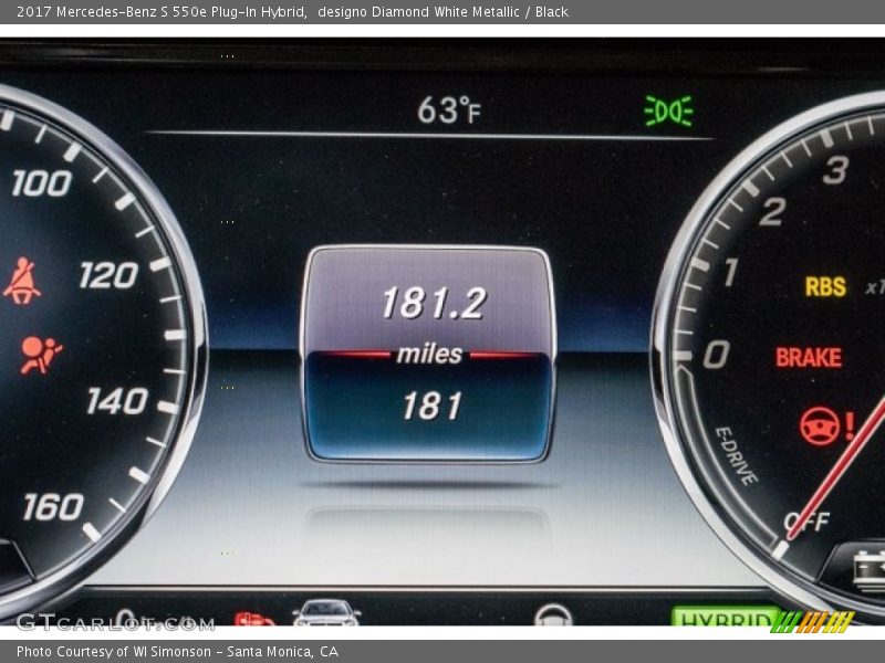 designo Diamond White Metallic / Black 2017 Mercedes-Benz S 550e Plug-In Hybrid