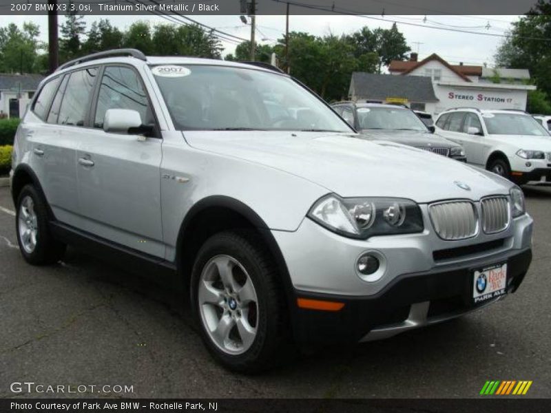 Titanium Silver Metallic / Black 2007 BMW X3 3.0si