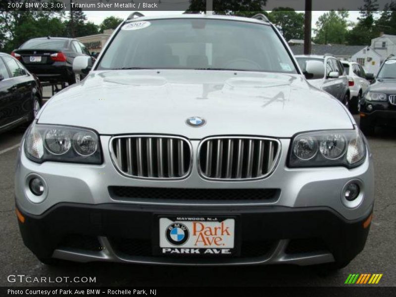 Titanium Silver Metallic / Black 2007 BMW X3 3.0si