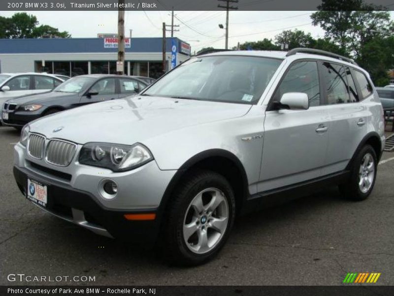 Titanium Silver Metallic / Black 2007 BMW X3 3.0si