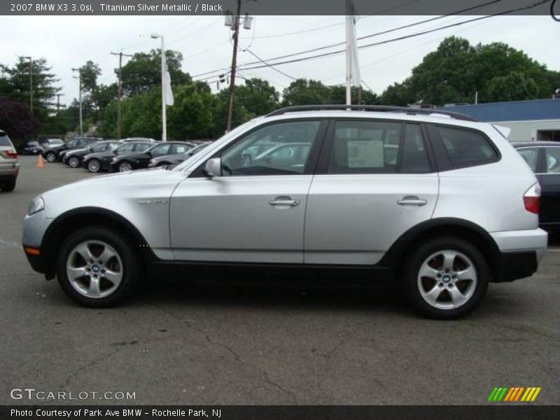 Titanium Silver Metallic / Black 2007 BMW X3 3.0si