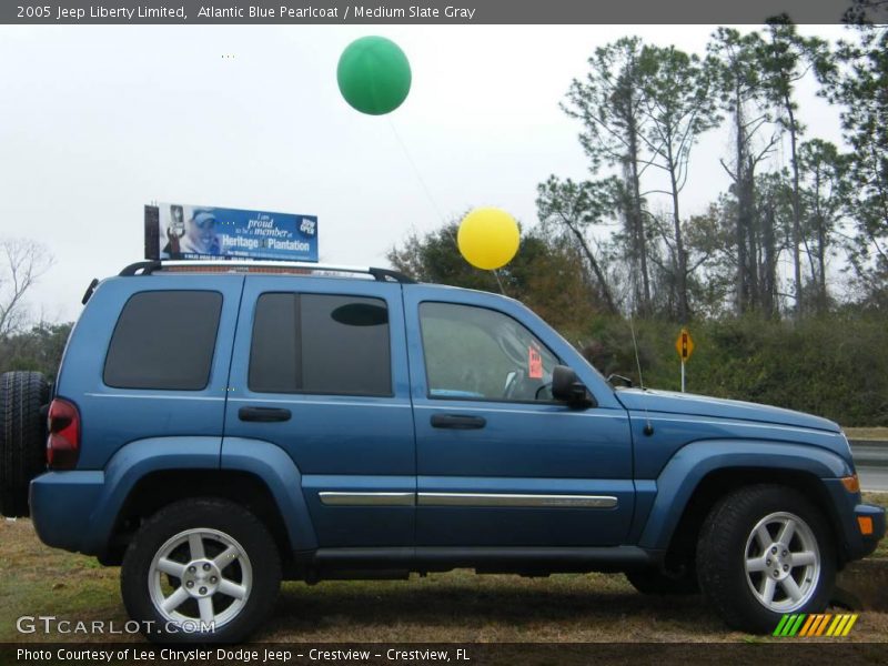 Atlantic Blue Pearlcoat / Medium Slate Gray 2005 Jeep Liberty Limited