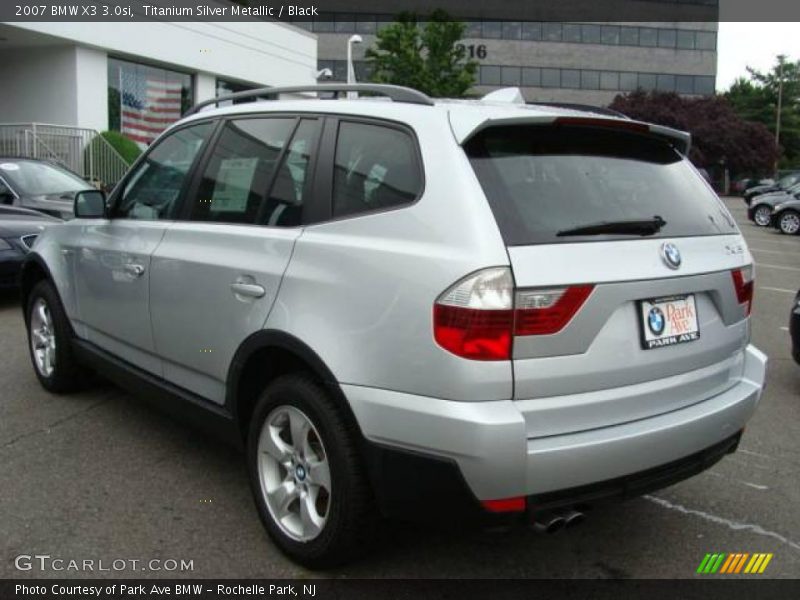 Titanium Silver Metallic / Black 2007 BMW X3 3.0si