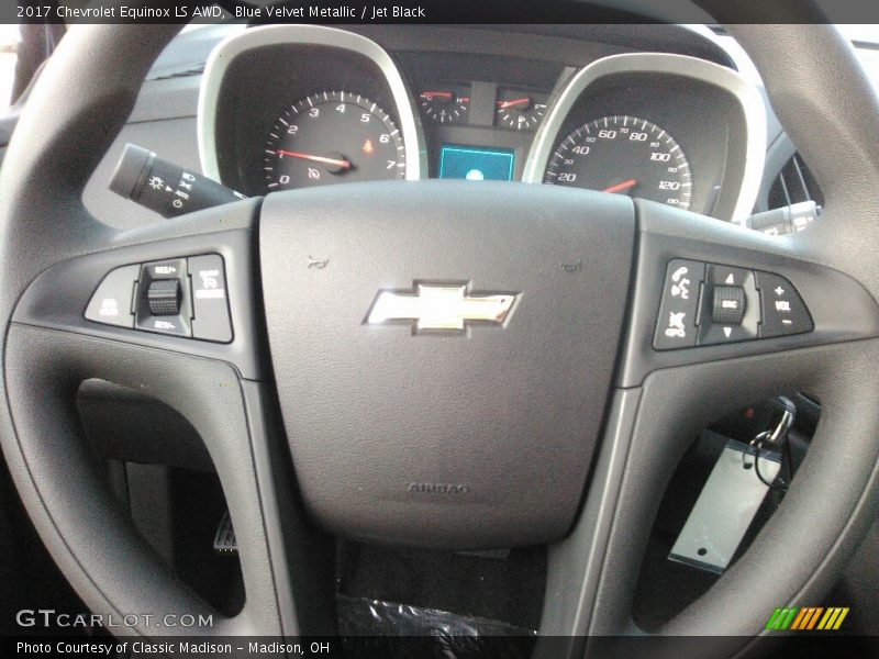 Blue Velvet Metallic / Jet Black 2017 Chevrolet Equinox LS AWD