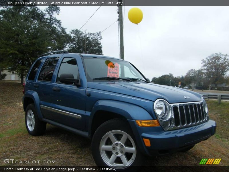 Atlantic Blue Pearlcoat / Medium Slate Gray 2005 Jeep Liberty Limited