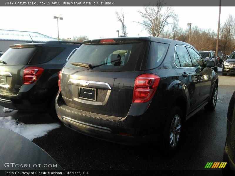 Blue Velvet Metallic / Jet Black 2017 Chevrolet Equinox LS AWD