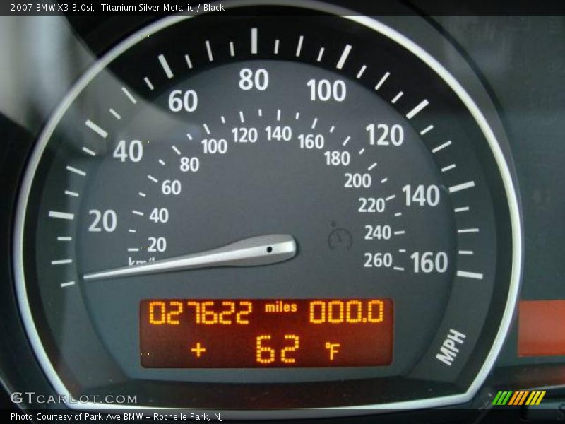 Titanium Silver Metallic / Black 2007 BMW X3 3.0si