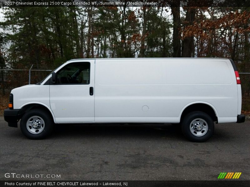 Summit White / Medium Pewter 2017 Chevrolet Express 2500 Cargo Extended WT