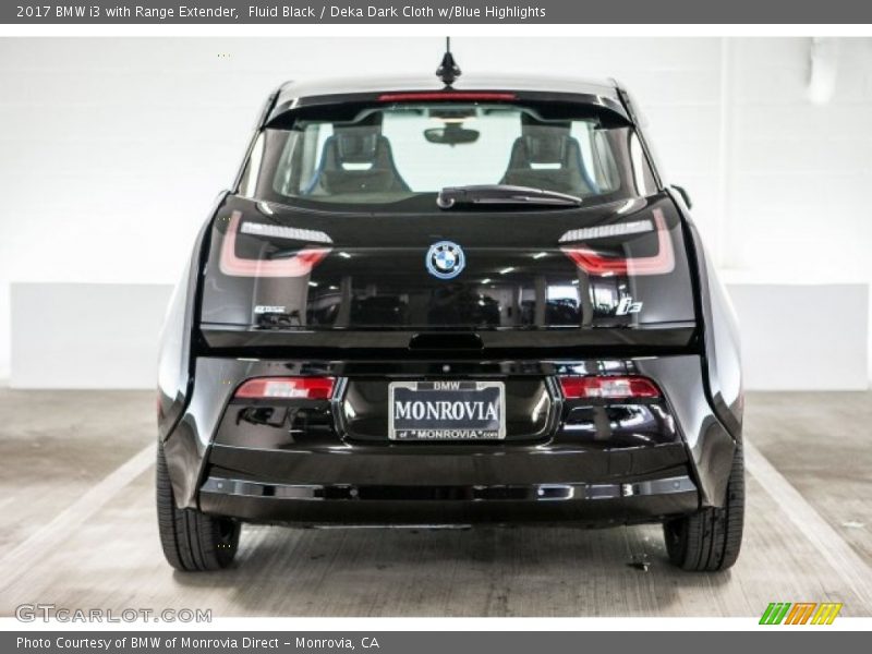Fluid Black / Deka Dark Cloth w/Blue Highlights 2017 BMW i3 with Range Extender