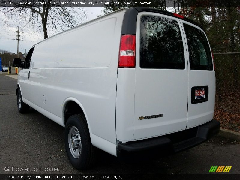 Summit White / Medium Pewter 2017 Chevrolet Express 2500 Cargo Extended WT