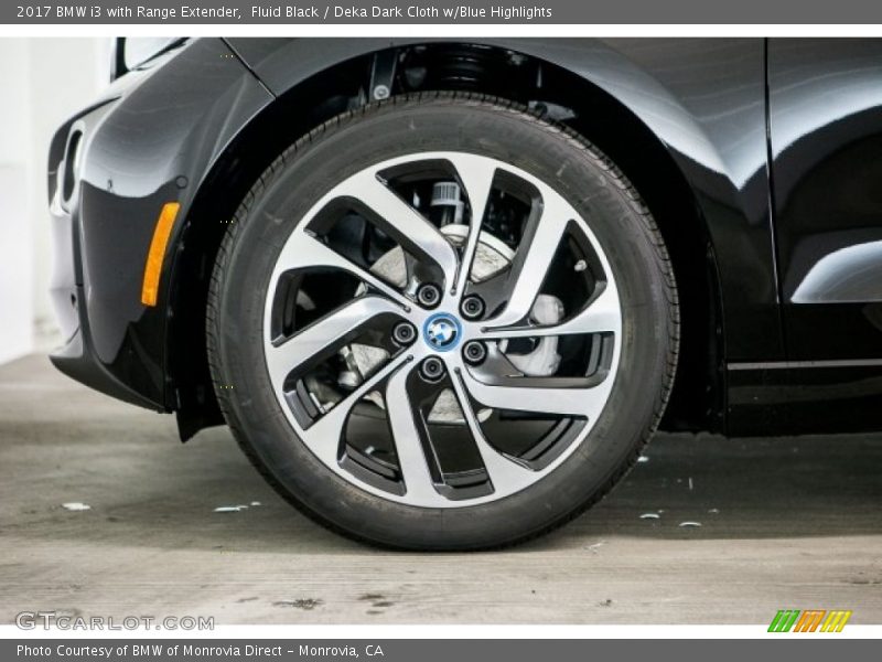 Fluid Black / Deka Dark Cloth w/Blue Highlights 2017 BMW i3 with Range Extender
