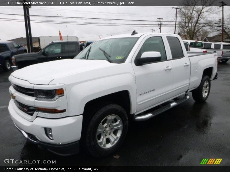 Summit White / Jet Black 2017 Chevrolet Silverado 1500 LT Double Cab 4x4