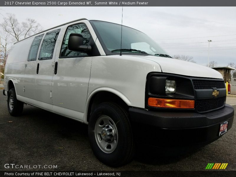 Summit White / Medium Pewter 2017 Chevrolet Express 2500 Cargo Extended WT