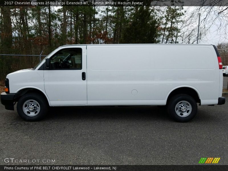 Summit White / Medium Pewter 2017 Chevrolet Express 2500 Cargo Extended WT