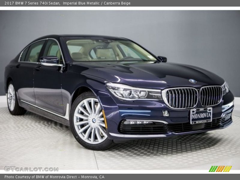 Imperial Blue Metallic / Canberra Beige 2017 BMW 7 Series 740i Sedan